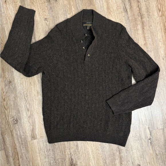Jos. A. Bank Reserve • Merino Wool/Cotton Henley Sweater - Picture 1 of 9